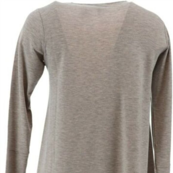 NWT LORI GOLDSTEIN LOUNGE FRENCH TERRY GREY TOP XS - Picture 6 of 11